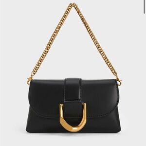 Charles & Keith Gabine Crossbody Bag - Black
